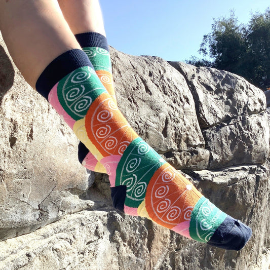 Vibrant Citrus Pattern Socks from the Sock Panda