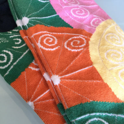 Vibrant Citrus Pattern Socks from the Sock Panda