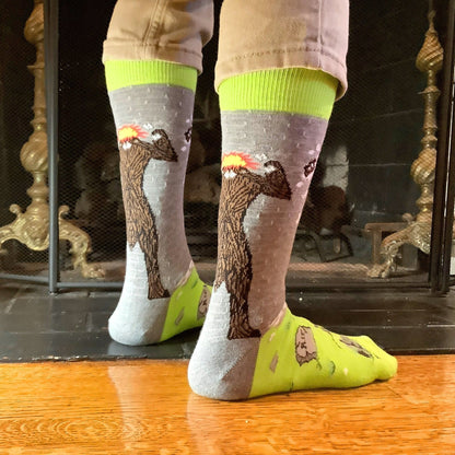 Werewolf Breaking Through a Wall Socks from the Sock Panda (Adult Large - Men's Shoe Sizes 8 - 12)