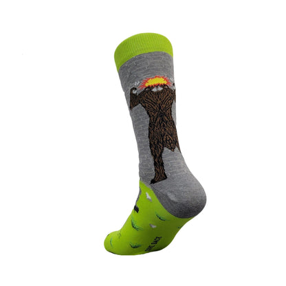 Werewolf Breaking Through a Wall Socks from the Sock Panda (Adult Large - Men's Shoe Sizes 8 - 12)