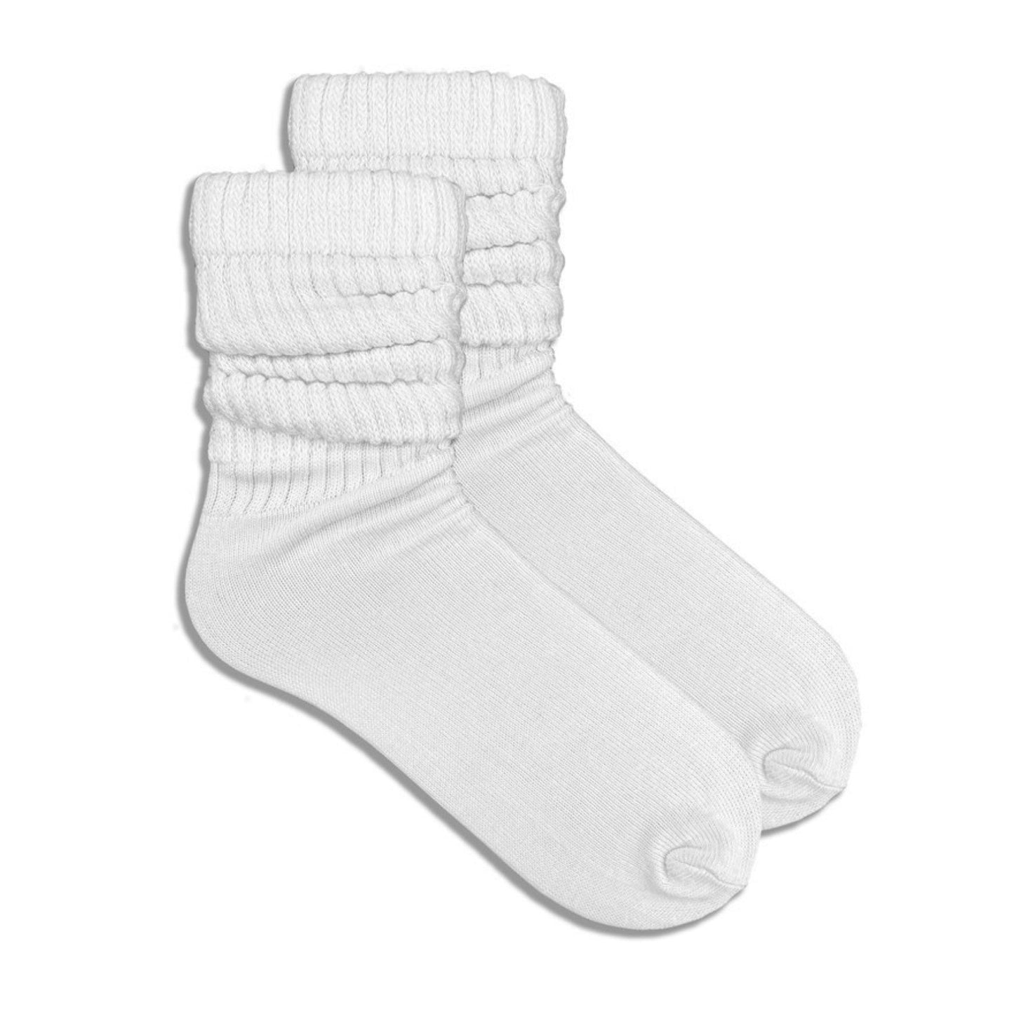 White Slouch Socks from the Sock Panda