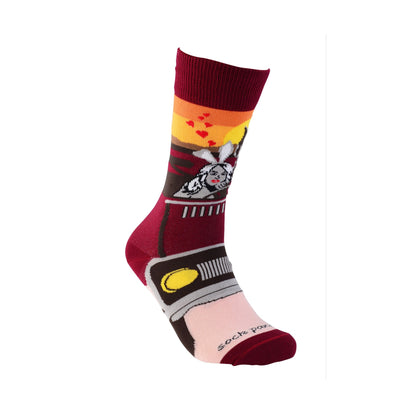 Wild Love Rabbits Socks from the Sock Panda (Adult Large - Men's Shoe Sizes 8 - 12)