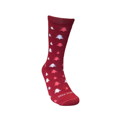 Winter Holiday Tree Patterned Socks from the Sock Panda