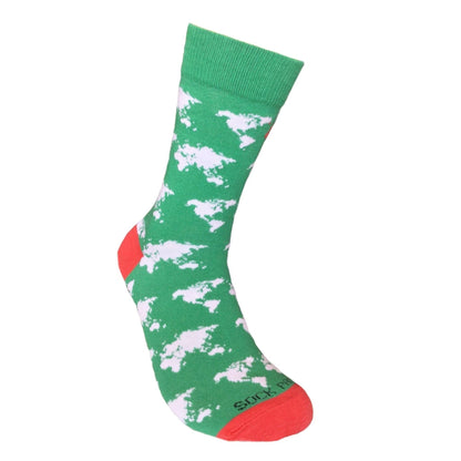 World Map (We are all in this Together) Socks (Adult Medium - Women's Shoe Sizes 5 - 10)