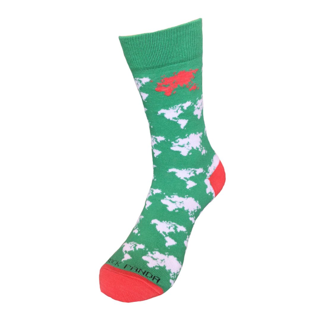 World Map (We are all in this Together) Socks (Adult Medium - Women's Shoe Sizes 5 - 10)