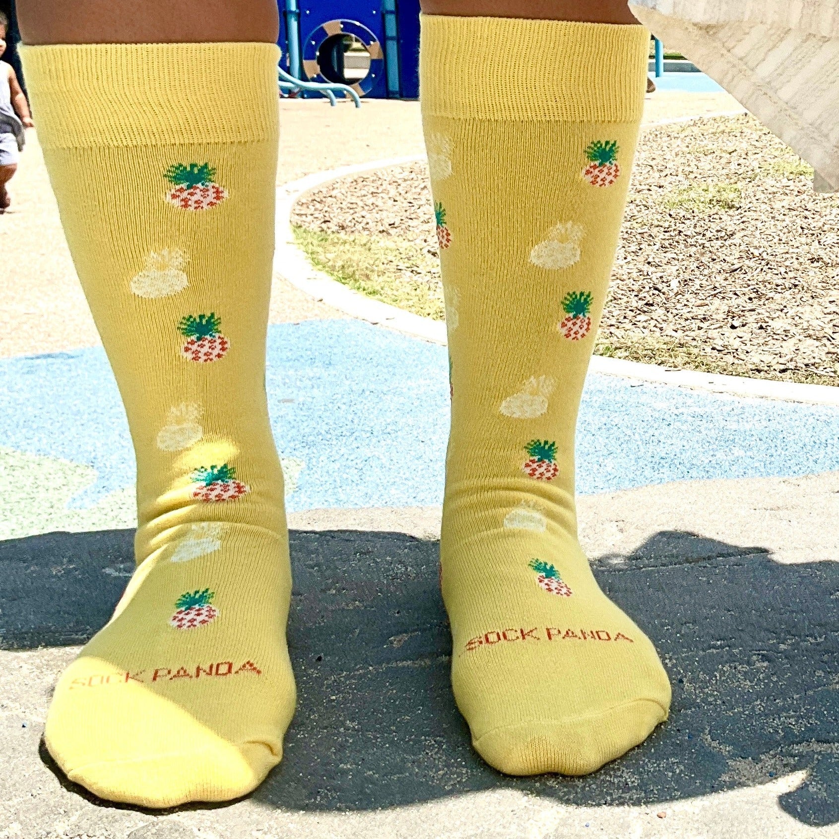 Yellow Pineapple Patterned Socks from the Sock Panda (Adult Medium - Women's Shoe Sizes 5-10)