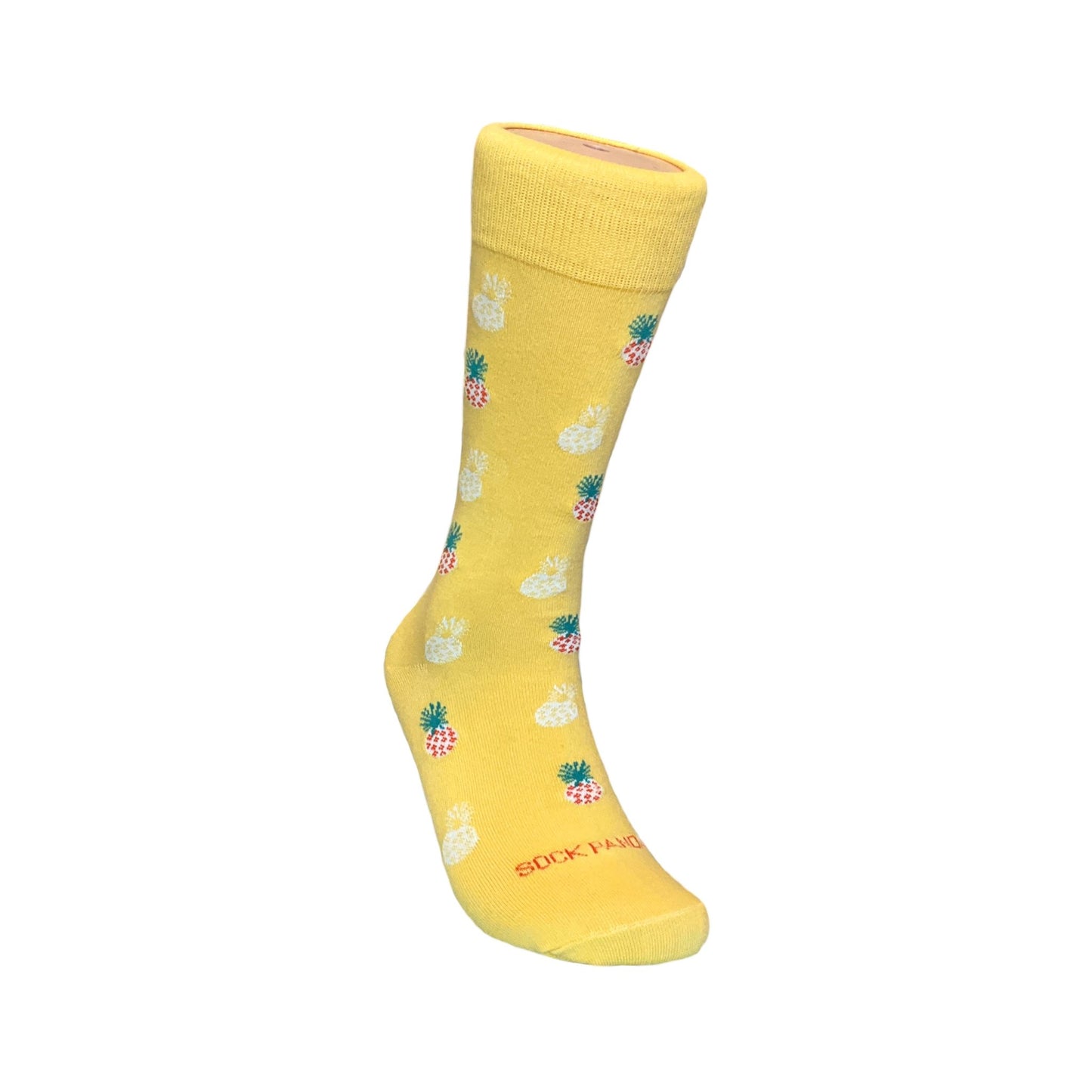 Yellow Pineapple Patterned Socks from the Sock Panda (Adult Medium - Women's Shoe Sizes 5-10)