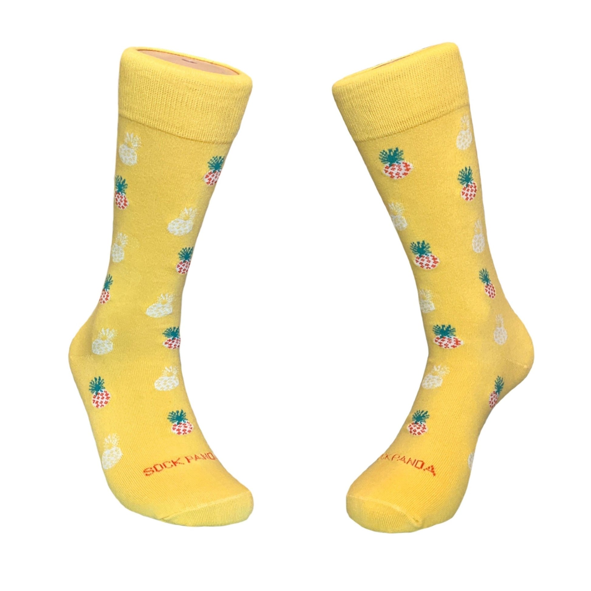 Yellow Pineapple Patterned Socks from the Sock Panda (Adult Medium - Women's Shoe Sizes 5-10)