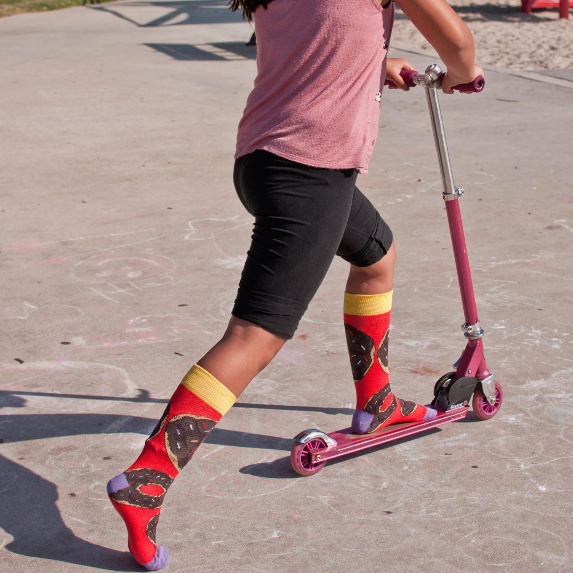 Yummy Delicious Donut Socks from the Sock Panda (Adult Small)
